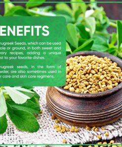 Jiva Organic Fenugreek Seeds 7 Ounce – Non-GMO, Gluten Friendly, All Natural Fenugreek Spice – Organic Fenugreek Seeds for Hair Growth, Cooking & Sprouting - Methi Seeds for Methi Dana Water 25 81OmAChcwL