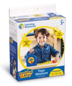Learning Resources Pretend Play 3" Long Tape Measure - Ages 3+ Kids Measuring Tape, Measuring Tape Retractable, Educational Toys for Kids Tape Measure, 3 Feet 36 81OmqLv7DAL