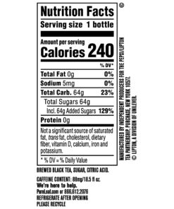 Pure Leaf Iced Real Brewed Black Tea, Extra Sweet, 18.5 Fl Oz (Pack of 12) 18.5 Fl Oz Bottles (Pack of 12) 17 81Oo0u 9wXL