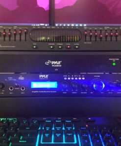 Pyle 5 Channel Rack Mount Bluetooth Receiver, Home Theater Amp, Speaker Amplifier, Bluetooth Wireless Streaming, MP3/USB/SD/AUX/FM Radio, 200 Watt, with Digital ID3 LCD Display - PDA7BU, Black Basic Features 49 81Oo8FndJpL