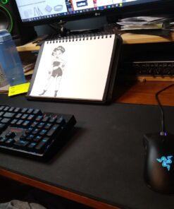 XXL Large Mouse Pad, GLTECK Extended Mousepad, 36"x12" Non-Slip Rubber Big Mouse Pad XXL Large Mouse Pad, Stitched Edges with Carrying Bag XXL Black Edge XX-Large 29 81OoKIbq4TL