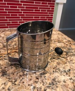 Norpro 3-Cup Stainless Steel Rotary Hand Crank Flour Sifter With 2 Wire Agitator 33 81OoTZEu00L