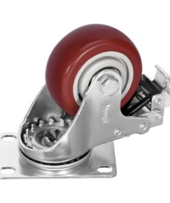 3 inch Heavy Duty Casters Load 1500lbs,Lockable Bearing Caster Wheels with Brakes,Swivel Casters for Furniture and Workbench,Set of 4 (Free screws) 25 81OoWEwClcL