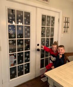 350PCS Christmas Decorations Snowflakes Window Clings Vintage Xmas Winter Decals Santa Clause Gnome Elf Snowman Reindeer Party Cling Decor 39 81OppvmIFvL