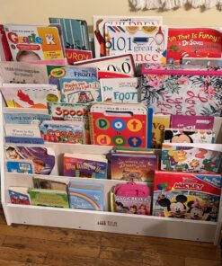 ECR4Kids Single-Sided Book Display, Classroom Bookshelf, White Wash 42 81OqMMsFYAL