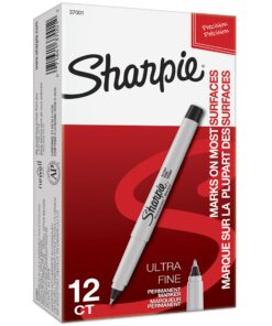 SHARPIE Permanent Markers, Ultra Fine Point, Black, 12 Count 25 81OqSyxwMlL