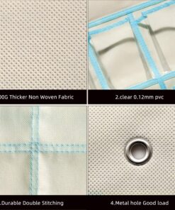 KEEPJOY Classroom Pocket Charts for Cell Phone Calculator Holders, Pocket Organizer for Cell Phone Jail with 30 Clear Pockets Chart Size 33.5 x 24.5 Inch Classroom Pocket Storage (Beige) Beige 16 81Or40ONh9L