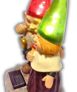 Brilliant & Mo Loving Couple Garden Gnome Holding Hearts and Flower Garden Solar Light 7 81OtM8 wCnL