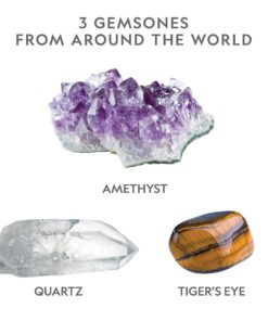 NATIONAL GEOGRAPHIC Gemstone Dig Kit – Excavate 3 real gems including Amethyst, Tiger’s Eye & Rose Quartz - Great STEM Science gift for Mineralogy and Geology enthusiasts of any age Gem Dig 14 81Ow6QG4F2L 3
