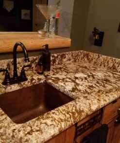 Sinkology Kitchen Sink 3.5 in. Strainer Drain Solid Brass with Post Styled Basket in Antique Copper 9 81Ox7YADryL