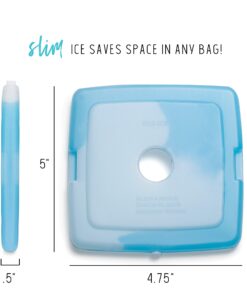 Cool Coolers by Fit + Fresh, 4 Pack Slim Ice Packs, Space Saving Reusable Ice Packs for Lunch Boxes or Coolers, Single Pack Pack of 4 26 81OxkRya89L