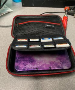 Smatree Carrying Case for New Nintendo 3DS XL/New 2DS XL, Hard Protective Shell Travel Case for Nintendo New 3DS/Nintendo New 3DS XL-Super NES Edition- Black/Red Black Red 54 81OyEAZW8cL