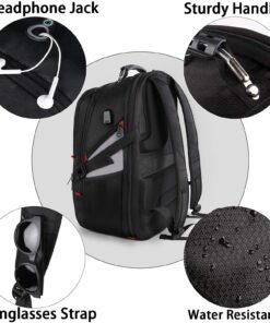 YOREPEK Travel Backpack, Extra Large 50L Laptop Backpacks for Men Women, Water Resistant College Backpack Airline Approved Business Work Bag with USB Charging Port Fits 17 Inch Computer, Grey 15 81OzUDjRTL