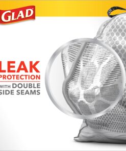 Glad ForceFlex Tall Kitchen Drawstring Trash Bags, 13 Gal, Fresh Clean Scent with Febreze, 110 Ct 110 Count (Pack of 1) 27 81P0HKzkkOL