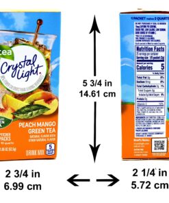 Crystal Light Green Tea Peach Mango Drink Mix (Makes 10-Quarts), 1.85-Ounce Canister (Pack of 4) Peach Mango Green Tea 1.85 Ounce (Pack of 4) 11 81P1h1odBdL