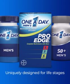 One A Day Men’s Pro Edge Multivitamin, Supplement with Vitamin A, Vitamin C, Vitamin D, Vitamin E and Zinc for Immune Health Support* and Magnesium for Healthy Muscle Function, Tablet 50 Count 50 Count (Pack of 1) Supplement Tablet 25 81P1kfb2GTL