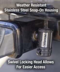 Master Lock Receiver Lock, 1/2 in. and 5/8 in. Swivel Head Receiver Locks, Weather Resistant Automotive Receiver Lock with Keys 27 81P3P9AhEzL