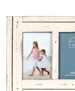 PRINZ Homestead Collage Frame for Three Photos in Antique Finish, White, 4 x 6" Antique White 14 81P59PRIP L