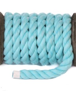 Alternative view of Ravenox Natural Twisted Cotton Rope | Made in The USA | Strong Triple-Strand Cordage for Sports, Décor, Pet Toys, Crafts, Macramé & Indoor Outdoor Use| by The Foot & Diameter (Multiple Color) Aqua Blue 1/2 Inch x 10 Feet