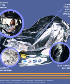 Car Seat Sun Shade Cover - Keep Your Baby's Carseat at a Cooler Temperature - Covers and Blocks Out Heat & Sun - More Comfortable for Baby or Child - Protection from UV Sunlight - Mommy's Helper 29 81P79PNf4UL 2