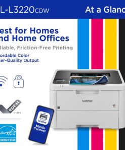 Alternative view of Brother HL-L3220CDW Wireless Compact Digital Color Printer with Laser Quality Output, Duplex and Mobile Device Printing | Includes 4 Month Refresh Subscription Trial¹, Amazon Dash Replenishment Ready New: HL-L3220CDW Adds Two-sided printing (Duplex)