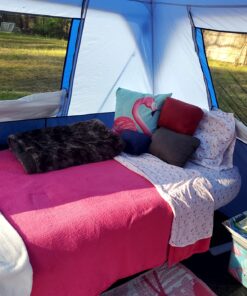 Coleman Camping Cot, Air Mattress, & Pump Combo, Folding Camp Cot & Air Bed with Side Table & Battery-Operated Pump, Great for Comfortable Outdoor Sleeping & Camping Twin 38 81PC9qT1yVL