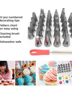 Alternative view of Cakebe Cupcake Decorating Kit 52 pcs Cake Decorating Kit and Cookie Decorating Kit Cake Decorating Set and Cookie Decorating Supplies with 32 Piping Tips 52 PCs Mint Cake Decorating Kit