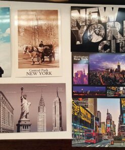 New 60 Various NYC New York Collectible Photo Postcards 4x6 Inch with Box 26 81PCt fprvL