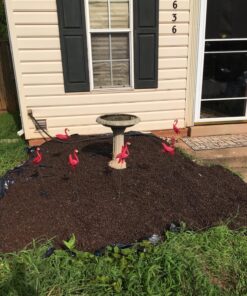 Fun Express Mini Pink Flamingos Yard Ornaments - Set of 6 Wind Spinner Flamingo Decor w/Twirling Wings 12 81PDFq9G24L