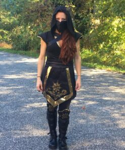 InCharacter Women's Ninja's Mystique Costume Medium Black/Gold 8 81PDRbWDHYL