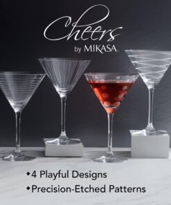Mikasa Cheers Martini Glass, 10-Ounce, Set of 4 4 Count (Pack of 1) 28 81PDn7Hd7uL