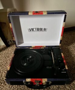 Victrola Vintage 3-Speed Bluetooth Portable Suitcase Record Player with Built-in Speakers | Upgraded Turntable Audio Sound|UK Flag, Model Number: VSC-550BT-UK UK Flag 32 81PDuu CuDL