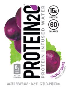 Protein2o 15g Whey Protein Isolate Infused Water, Ready To Drink, Sugar Free, Gluten Free, Lactose Free, Harvest Grape, 16.9 oz Bottle (Pack of 12) 18 81PFS7koW3L
