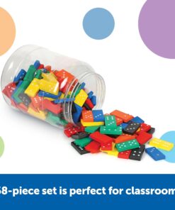 Learning Resources Double-six Dominoes In Bucket, Teaching aids, Math Classroom Accessories, 168 Pieces, Ages 5+ 17 81PGsBzErRL