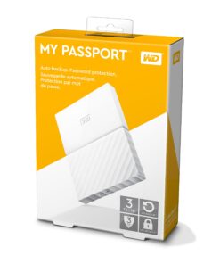 WD 3TB White My Passport Portable External Hard Drive - USB 3.0 - WDBYFT0030BWT-WESN Standard Enclosure 12 81PGyU5bzYL