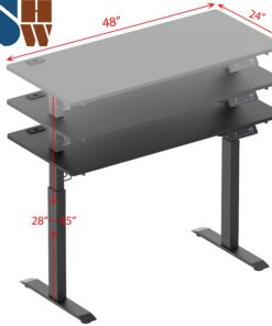 SHW Memory Preset Electric Height Adjustable Standing Desk, 48 x 24 Inches, Black 48-Inch 33 81PIIux6cvL