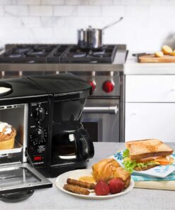 Maxi-Matic EBK-200B 3-in-1 Breakfast Station Toaster Oven, Regular, Black 18 81PJHodurlL