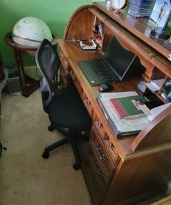 Amazon Basics Low-Back, Upholstered Mesh, Adjustable, Swivel Computer Office Desk Chair, Black, 21.25"D x 22.5"W x 38"H 34 81PLBPQ2B2L