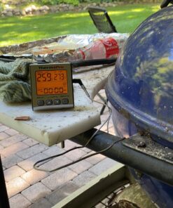 ThermoPro TP16S Digital LCD Meat Thermometer for Cooking and Grilling, BBQ Food Thermometer with Backlight and Kitchen Timer, Grill Temperature Probe Thermometer for Smoker, Barbecue, Oven, Cookware Light Silver 58 81PMtVExD2L