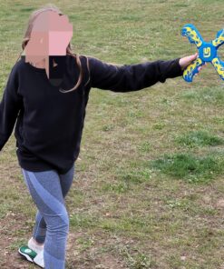 Boomerang Kids Outdoor Frisbee - Soft Toy Boomerangs Gifts for Boys 8-12 & Girls 8-12 - Outside Boys Toys Age 6 7 8 9 10 11 & Up Best Stocking Stuffer Gift Ideas for Kids - Backyard Games Flying Disc Blue 24 81POEXFj1GL