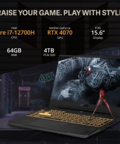 ASUS TUF Gaming Laptop 2023 Newest, 15.6" FHD 144Hz Display, 12th Gen Intel Core i7-12700H Processor, NVIDIA GeForce RTX 4070, 16GB RAM, 1TB SSD, Backlit Keyboard, Wifi6, Bluetooth, Windows 11 Home 16GB RAM | 1TB SSD 11 81POQxuPQFL