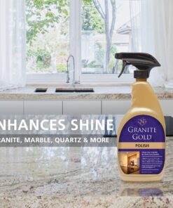 Granite Gold Polish Spray, Streak-Free Shine for Granite, Quartz, Marble, Travertine, Natural Stone Countertops, 24 Fl Oz (Pack of 1) 24 Fl Oz (Pack of 1) 24 81POt6cXVkL