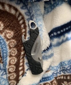 Kershaw Cinder Multi-Function Folding Pocketknife (1025); 1.4 Inch 3Cr13 Stonewashed Blade; Manual Opening; Liner Lock; Bottle Opener; Keychain Carry; Black Glass-Filled Nylon Handle; 0.9 oz 51 81POtR710sL