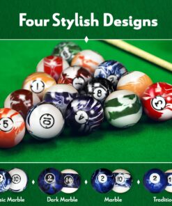 ISZY Billiards Dark Marble Classic Marble 2 1/4 ' 14 81PSjewGbrL