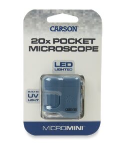 Carson MicroMini 20x LED Lighted Pocket Microscope with Built-In UV and LED Flashlight - Blue 22 81PTDY2Jr6L