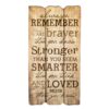 P. Graham Dunn 12 x 6 Small Fence Post Wood Look Decorative Sign Plaque, Remember Stronger Braver Smarter 18 81PTJ4q8wtL