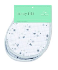 Alternative view of aden + anais Burpy Bib, 100% Cotton Muslin, Soft Absorbent 4 Layers, Multi-Use Burp Cloth and Bib, 22.5" X 11", 2 Pack, Twinkle - Stars
