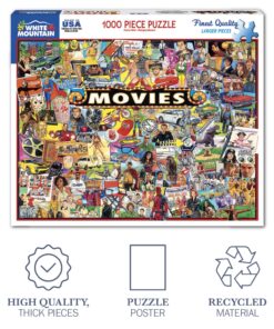 White Mountain Puzzles The Movies - 1000 Piece Jigsaw Puzzle 19 81PW4E FGL