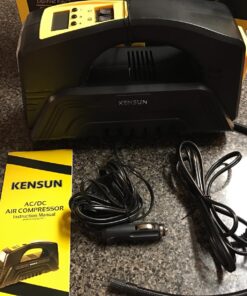 Kensun AC/DC Digital Tire Inflator for Car 12V DC and Home 110V AC Rapid Performance Portable Air Compressor Pump for Car, Bicycle, Motorcycle, Basketball and Others 63 81PWh9xTM5L