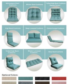 BOSSIMA Indoor/Outdoor Deep Seat Chair Cushion Set,Spring/Summer Seasonal Replacement Cushions Blue Lake 12 81PWrrwKo0L